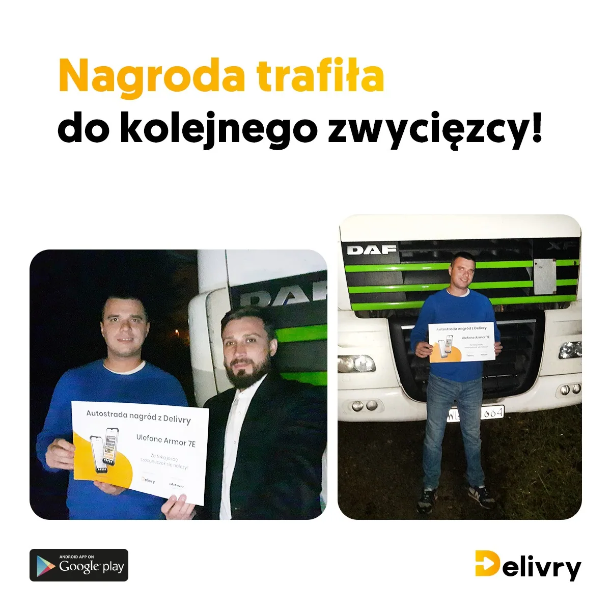 zwycięzca konkursu trzyma voucher